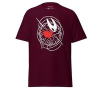 Hollow Knight Silksong Inspired T-Shirt, Fan-Made Hornet in Motion Artwork with Red Cloak, Unisex Cotton Gamer Tee for Casual Wear, Streetwear & Conventions (UK, Alpha, XL, Regular, Regular, Maroon)