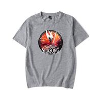 Hollow Knight Silksong T-Shirt Crewneck Short Sleeve Women Men Casual Streetwear Tee (Grey,XXL)