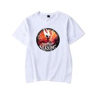 Hollow Knight Silksong T-Shirt Crewneck Short Sleeve Women Men Casual Streetwear Tee (White,M)