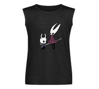 Hollow Knight Skull Video Game T-Shirt Sleeveless Tee Graphic Men Black Tank Top L
