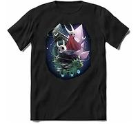 Hollow Knight Unisex Merch for Men Teen Tee Round Neck Unisex Tops Men's 100% Cotton Short-Sleeve T-Shirts Black