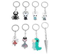 Hollow Knights Silksongs Keychain Game Figure Cosplay Chain Jewellery - Metal, 8 Pieces
