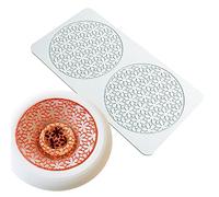 Hollow Leaf Silicone Mold Chocolate Candy 3D Hollow Leaf Candy Mold Food Cooking Meals Decorations Fondant Mold Polymer Clay Molds (Flower Net P_10.4x5.32x0.12inch)