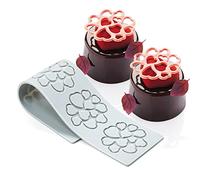 Hollow Leaf Silicone Molds Lover Heart Chocolate Molds Geometry 3D Silicone Mould Chocolate Candy Leaf Mold Sugar Craft Cake Decoration Cupcake Top (C_Heart_11.12 * 2.4 * 0.12inch)