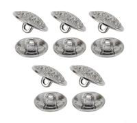 Hollow Metal Buttons 15mm Round Alloy for Sewing(Black 15mm)