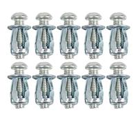 Hollow Metal Cavity Anchors, 10Pcs M4 Extra Short Hollow Wall Anchors Hollow Door Fixings for 0-5mm Door Wall Aluminium Sheet Iron Sheet Wooden Board (25mm)