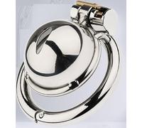 Hollow Metal Chastity Cage Stainless Steel Penis Cage Chastity Device Snap Ring with Opening and Closing Design Penis Lock Adult Sex Chastity Cage Sex Toy for Male