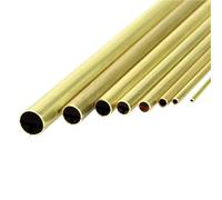 Hollow Metal Round Tube 1 pcs Brass Tube Diameter Length 200mm/300mm/500mm Seamless Round Pipe Tubing(500mm,OD 16 x ID 14mm)