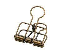Hollow Out Paper Binder Clip Invoice Bill Clip Office Supplies Pack of 10 (M, Bronze)