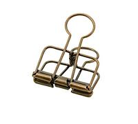 Hollow Out Paper Binder Clip Invoice Bill Clip Office Supplies Pack of 10 (S, Bronze)