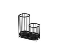 Hollow-Out Umbrella Stand with Drip Tray, Round Design for Organizing Umbrellas, Billiard Cues, Baseball Bats, and Kids' Toys