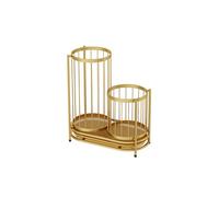 Hollow-Out Umbrella Stand with Drip Tray, Round Design for Organizing Umbrellas, Billiard Cues, Baseball Bats, and Kids' Toys