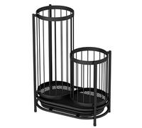 Hollow-Out Umbrella Stand with Drip Tray, Versatile Holder for Umbrellas, Billiard Cues, Baseball Bats, and Kids' Toys, Space-Saving Solution for Home and Office