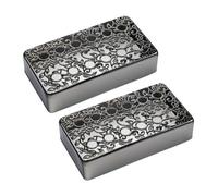Hollow Pickup Cover Guitar Lid Humbucker Shell Professional Protective Case Brass Texture For Pickup Cover Flower Design