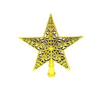 Hollow PVC Star Tree Top Decoration for Holiday, Gold 15CM
