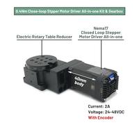 Hollow Rotary Table Reducer Gearbox Precision Rotary Platform With Stepped electronic starter DC24V Replace DD electronic starter Cam Splitter EKFBQBGW(0.4Nm All-in-one Kit,60mm Table 90 to 1)