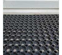 Hollow Rubber Mat Grass Protection Mat Playground Safety Flooring Pool Decking Non-Slip Mat Lawn Drag Mat 150cm x 100cm 11kg