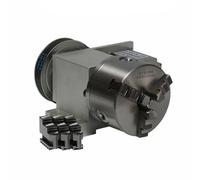 Hollow Shaft Rotary Axis 3 Jaws 4 Jaws 80mm 100mm Chuck 4th Axis Kit K5M-6-80 K5M-6-100 for Wood Router Machine(100mm Chuck C)
