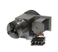 Hollow Shaft Rotary Axis 3 Jaws 4 Jaws 80mm 100mm Chuck 4th Axis Kit K5M-6-80 K5M-6-100 for Wood Router Machine(80mm Chuck D)