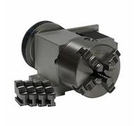 Hollow Shaft Rotary Axis 3 Jaws 4 Jaws 80mm 100mm Chuck 4th Axis Kit K5M-6-80 K5M-6-100 for Wood Router Machine(100mm Chuck D)