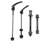 Hollow Shaft Set Bike Quick Release Skewer Axle Wheel Hub | Front and Rear Pair, Metal Build, Black Finish, Mountain Bike Use, Tool-free Removal