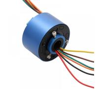 Hollow Shaft Slip Ring Connector Compatible With Electric Joint 1Piece 2 4 6 8 12ch Wires 2A 10A Compatible With 5-38.1mm D22-99mm(HOLE12.7MM 6CH 10A)