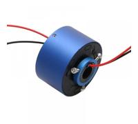 Hollow Shaft Slip Ring Connector Compatible With Electric Joint 1Piece 2 4 6 8 12ch Wires 2A 10A Compatible With 5-38.1mm D22-99mm(HOLE 12.7MM 2CH 10A)