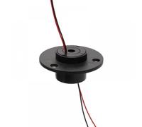 Hollow Shaft Slip Ring Connector Compatible With Electric Joint 1Piece 2 4 6 8 12ch Wires 2A 10A Compatible With 5-38.1mm D22-99mm(HOLE 5MM 2CH 2A)