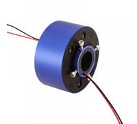 Hollow Shaft Slip Ring Connector Compatible With Electric Joint 1Piece 2 4 6 8 12ch Wires 2A 10A Compatible With 5-38.1mm D22-99mm(HOLE 25.4MM 2CH 10A)