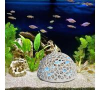 Hollow Small Fish Hiding House, Hollow Fish Nest, Shrimp Nest, Durable, Simulate Natural Cave Design, Crack Resistant and Fade Resistant, Easy to Install, for Small Fishs Shrimp Hide Play Rest (White)