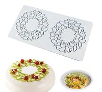Hollow Snowflake Silicone Chocolate Candy Fondant Mold 3D Embossing Cake Fondant Clay Mould for Cupcake Top Sugar Craft Cake Decoration (C Flower Ring)
