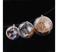 Hollow Transparent Bauble Ornaments Perfect for Customizing Your Christmas Tree Decor (11cm)