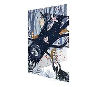 Hollow Tree Hideaway Laser Cut Christmas Card 5 pack 170 x 120 mm Roger la Borde