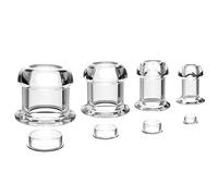 Hollow Tunnel Butt Vaginal Plug with Matched Stopper Anus Dilator Anal Training Stimulation Anal Stretching Douche Enema Sex Toys for Women Men 4pcs