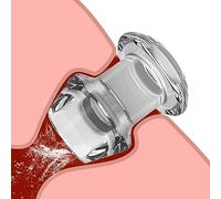 Hollow Vaginal Speculum Peeking Anal Butt Plug, Vagina Expander Tunnel Transparent Anus Dilation Dilator BDSM Enema Sex Toys for Adult Women Gay Men (A)