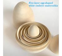 Hollow Wooden Eggs Easter Nesting Eggs Toy 5 In 1 Wood Easter Basket Stuffers Gift Hollow Unpainted Eggs Diy
