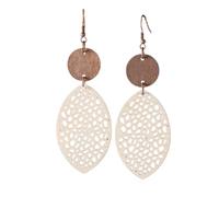 Hollow Wooden Leaf Dangle Earring Wood Natural Wood Palm Leaves Drop Dangle Earring for Women, Wood, No Gemstone