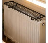 Hollowed-Out Design Radiator Top Cover, Breathable Floating Shelf with No Drilling Bracket, 30kg Load Bearing for Living Room and Bedroom