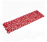 Hollowed Out Felt Table Runner Table Runner,7 Colors Rectangle Shape Felt Tablecloth Runner Placemats Table Mats Household Decorations(bright red)