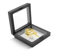 Hollowed-out Rose Brooch Pin with Storage Box,Golden Color Rose Pin Elegant Flower Metal Lapel Pin for Women Man Suit Dress Clothes Collar Accessories Wedding Ceremony Dance Party Jewellery Gifts