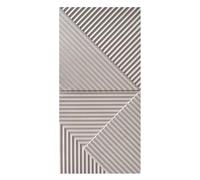 Hollowed PU Partition,Light Gray 3D Wall Panels - Waterproof & Flame Retardant PU Bricks, Fishbone Texture, Easy to Install for Interior/Outdoor Decor, Set of 5