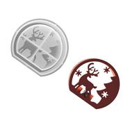 Hollowed Santa/Deer Silicone Tealight Holder Mold Multipurpose Silicones for Holder Christmas Decoration Christmas Mold