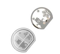 Hollowed Santa/Deer Silicone Tealight Holder Mold Multipurpose Silicones for Holder Christmas Decoration Christmas Mold