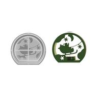 Hollowed Santa/Deer Silicone Tealight Holder Mold Multipurpose Silicones for Holder Christmas Decoration Christmas Mold