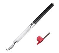 Hollower Swan Neck Carbide Lathe Turning Tools Hollowing Lathe Chisel Woodturning Tools Finisher with 12Mm Round Carbide rt and Wrench for Wood Hobbyist Or DIY Or Carpenter,B (A)