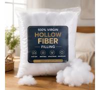 Hollowfibre Filling Pillow Stuffing 100% Virgin Polyester Washable White Fluff Soft Stuffing for Sofas, Cushions, Bed, Crochet & Crafts, Teddy Bears Pillows Stuffing (1kg)