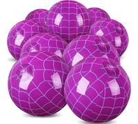 Hollowfly 12 Pack Girl Spider Themed Beach Ball 7.87" Bulk for Summer Pool and Beach Game Gifts and Purple and Blue Spider Web Birthday Party Supplies and End of The Year Class Party Decorations Favor