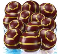 Hollowfly 12 Pack Magical Wizard Themed Beach Ball 12" Inflatable Burgundy Gold Magic Wizard Party Favor Gifts Bulk for Birthday End of The Year Swimming Pool Beach Party Supplies Decorations