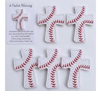 Hollowfly 12 Set A Pocket Blessing Baseball Pocket Hug with Gift Cards and Bags Cross Baseball Edition Emotional Support Inspirational Christian Gifts Faith Baptism Gifts for Players Sports Lovers