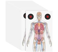 Hollowfly 12 x 18 Inch 50 Sheets Silhouette Paper Targets Medically Designed Gun Targets for Practice Range Anatomical Life Size Human Paper for Practice